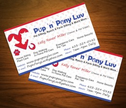 Pup n Pony Luv Biz Cards