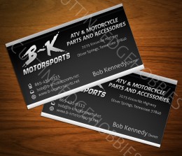 B-K Motorsports Biz Cards